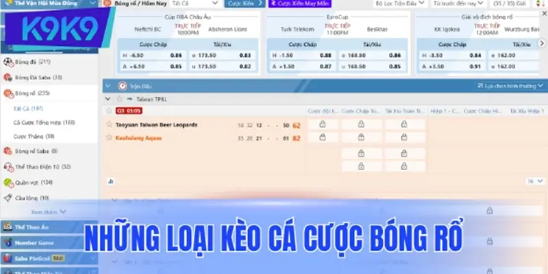 Tổng hợp các loại kèo cá cược bóng rổ thường gặp